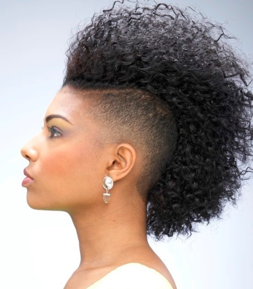 Funky Natural Fohawk-Natural Hairstyles for Short Hair