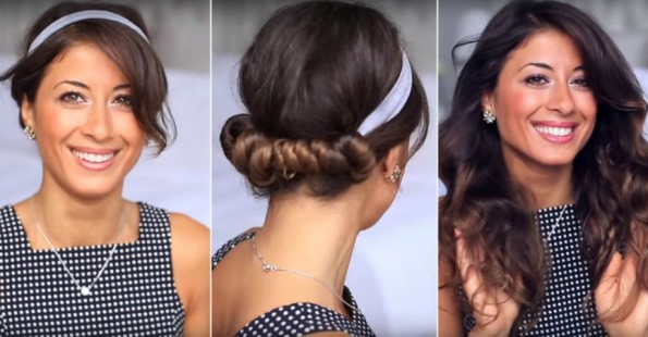 Headband Hairdo to Curl Your Hair Without Heat