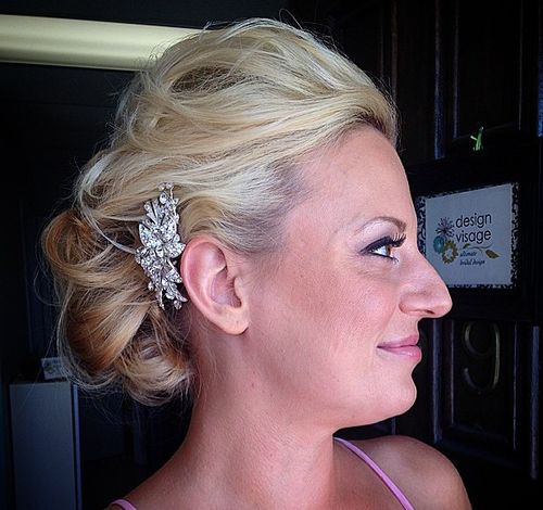 Jeweled Bridal Hairdo Updos for Thin Hair