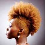 Lady in Red Natural Hair Mohawk Hairstyles