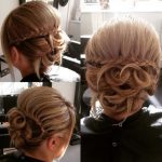 Looped Updo with Waterfall Braid Updos for Thin Hair