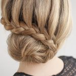 Low Braided Bun- Elegant hairstyles for thick hair