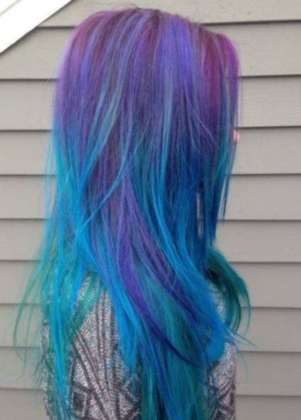 Multi Colored Blue Hair Colors