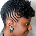 Natural Afro-American Hairstyle with Braided-Natural Hairstyles for Short Hair Crown