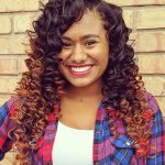 Ombre Curly Sew-In Hairstyles
