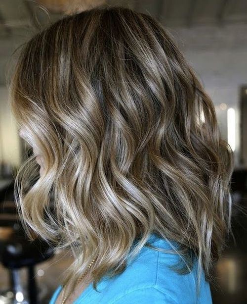 Ombre Highlights with Medium Hairstyle Medium Curly Hairstyles