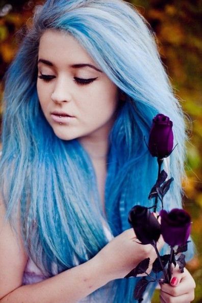 Pastel Crimp-Hairstyles for Long Hair