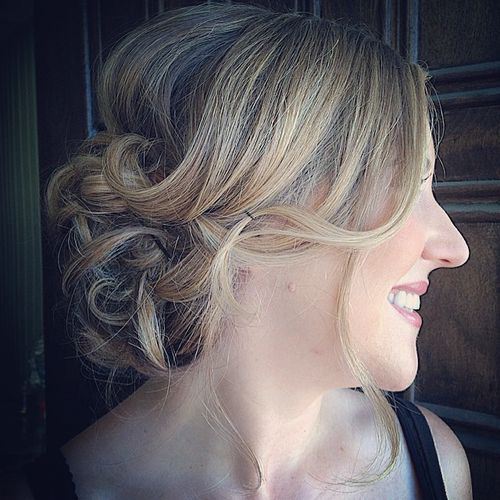 Pin Curled Updos for Thin Hair