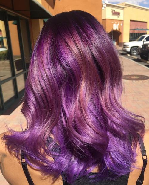 Purple Mermaid Hair Purple Highlights