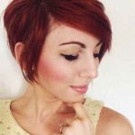 Red Hair with Long Bangs- Short Pixie haircuts