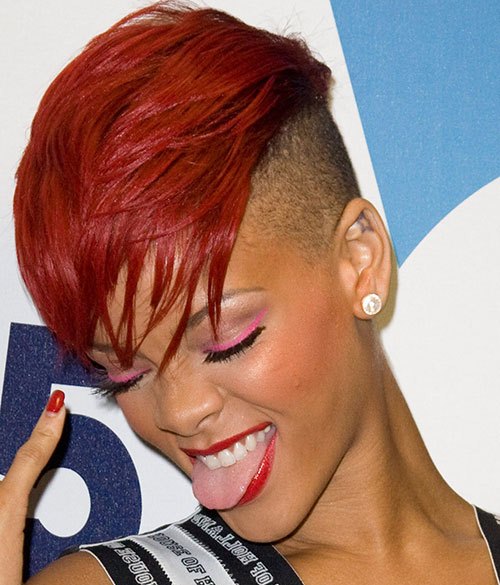 Red Hot Natural Hair Mohawk Hairstyles