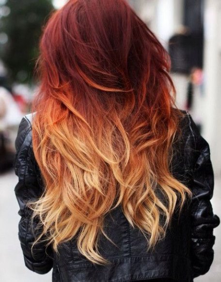 Red Ombre with Accents- Ideas for red ombre hair
