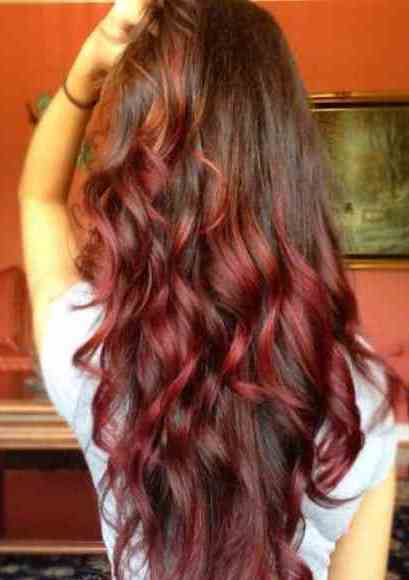 Red Ombre with Brunettes- Ideas for red ombre hair