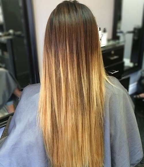 Shade of Blonde Ombre Straight Hair