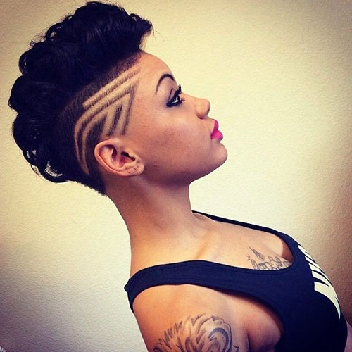 Shaved Natural Hair Mohawk Hairstyles