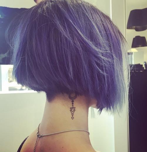 Short Colored Cut Graduated Bob Haircuts