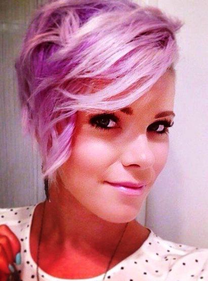 Short Lilac Flip- Short Pixie haircuts