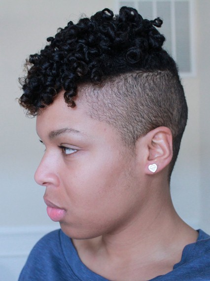 Short Natural Side Shaved Hair- Natural Hairstyles for Short Hair