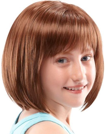 Short Thick Bangs with Layered Hair- Short Haircuts for Little Girls