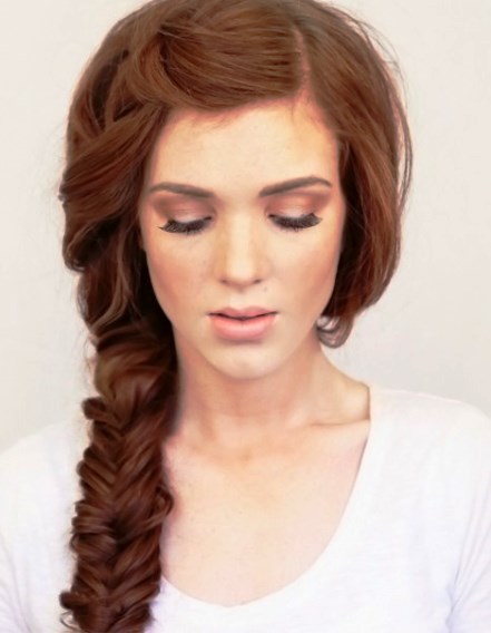 Side Braid- Elegant hairstyles for thick hair
