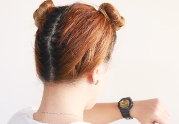Side Buns to Curl Your Hair Without Heat