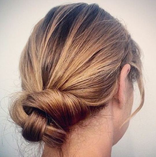 Simple Knotted Bun Updos for Thin Hair