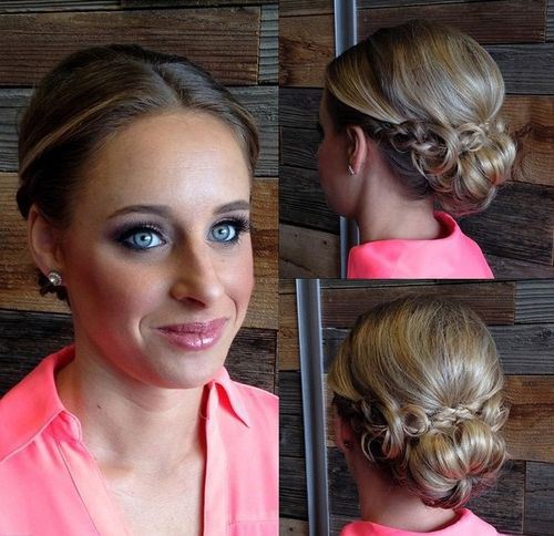 Sock Bun with Fancy Braid Updos for Thin Hair