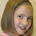 Straight Blunt Haircut with Braid-Short Hairstyles for Little Girls