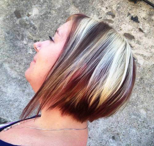 Striped Bob Chunky Highlights