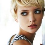 Tapered Pixie with Angled Bangs- Pixie haircuts for thick hair