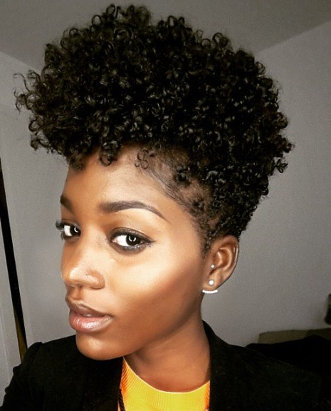 Tapered Short Natural Hairstyle-Natural Hairstyles for Short Hair
