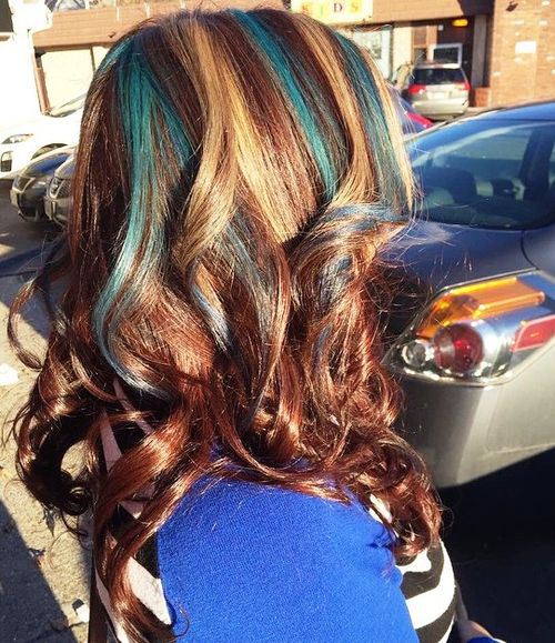 Teal Surprise Chunky Highlights