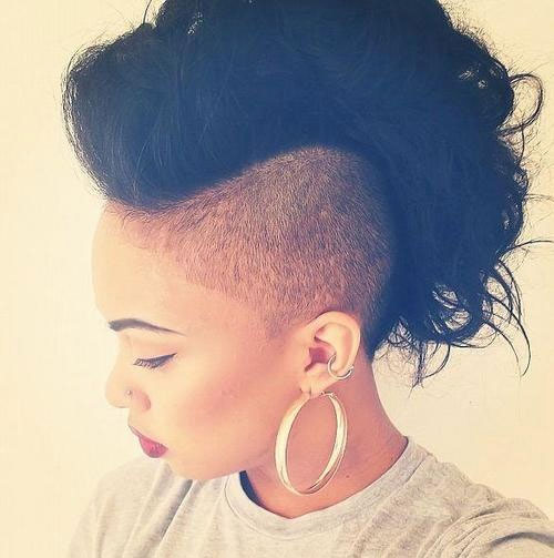 Teased Long Natural Hair Mohawk Mohawk Hairstyles
