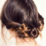 Three Twisted Buns- Hairstyles for short hair