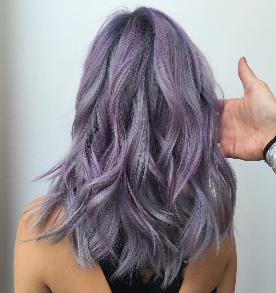 Violet and Silver Ombre Hair.