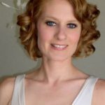 Wavy Bob with Feather Hair Clip- Wedding hairstyles for short hair