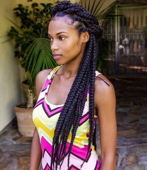 Intricate Black Braids Updos