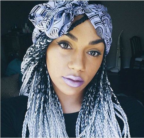 Scarf for an Easy to do long Box Braids