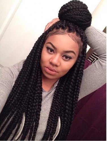 front high up easy to do long box braids