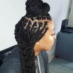 sculptured box braids updo hairstyles