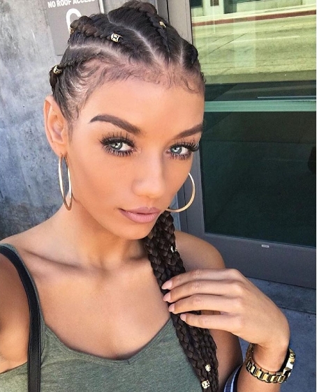 french and Box braids updo hairstyles