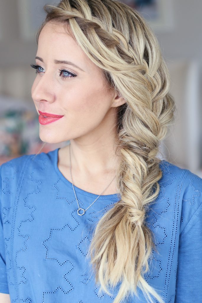 Waterfall braid with Fishtail braid hairstyles