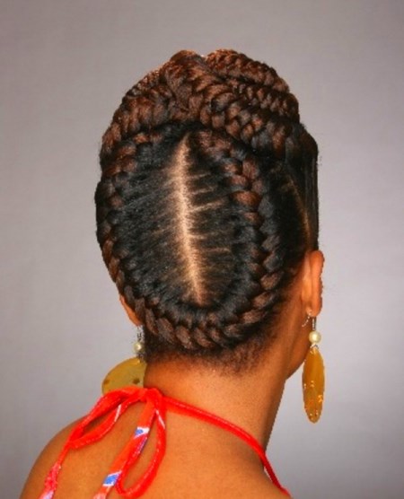 Wrap around french braids for black women