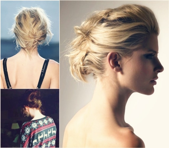 how to messy updo for a round face