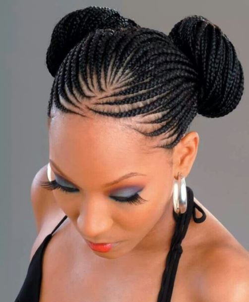 pigtail Box braids updo hairstyles