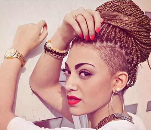 Twist and Turn Box braids updo hairstyles