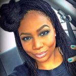 Twisted Box braids updo hairstyles