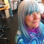Funky Rainbow Look hairstyles for women over 70