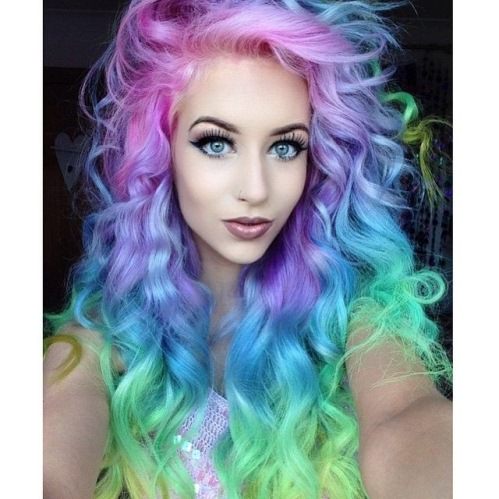  The Rainbow Look Pink Hairstyles