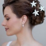 Updo with a Sea Star beach wedding hairstyles